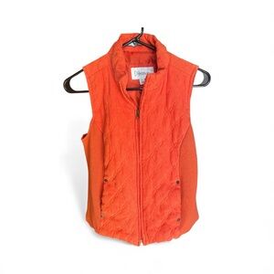 Relativity Women’s Orange Zip Up Vest, Size M